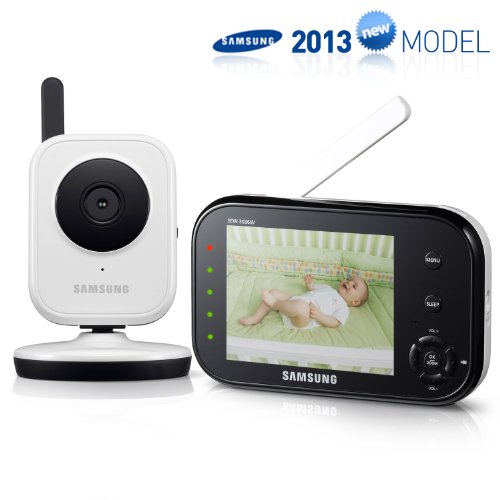 Samsung SEW-3036WN Wireless Video Baby Monitor with Infrared Night Vision and Zoom, 3.5 inch