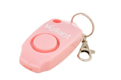 Vigilant PPS-23PK Special Edition 130dB Electronic Rape Attack Personal Alarm With Backup Whistle plus Key Ring and Purse Clip (Pink)