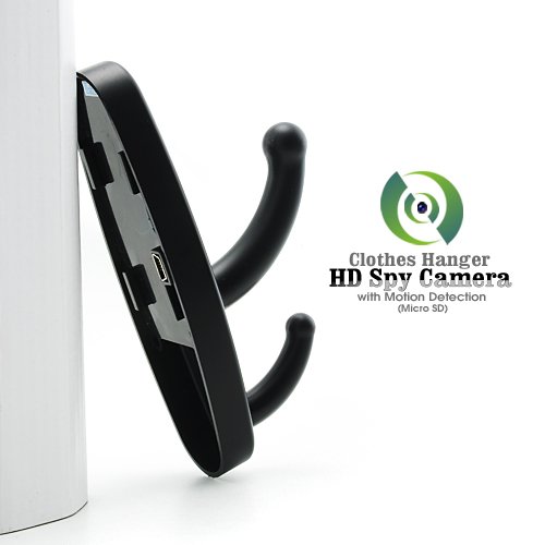 Hidden High Definition Motion-Activated Clothes Hanger high-defition Camera – DVR with TF Card Slot