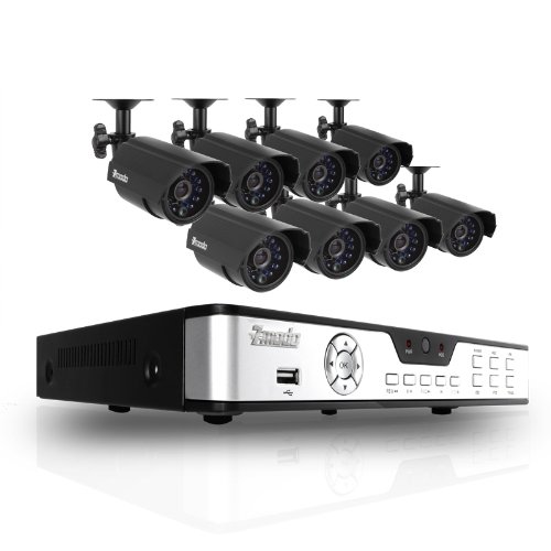 Zmodo PKD-DK0865-500GB H.264 Internet & 3G Phone Accessible 8-Channel DVR with 8 Night Vision Cameras and 500 GB HD