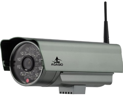 Agasio M105I Outdoor Wireless Wifi Waterproof Bullet IP Camera with IR-Cut Filter, Two-way Audio, Night-Vision, Email &