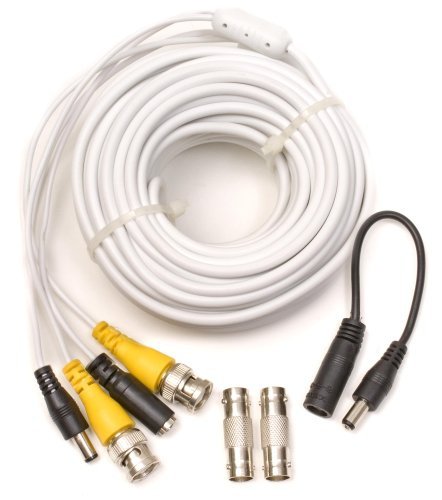 Q-See QS100B Video and Power 100-Foot BNC Male Cable with 2 Female Connectors