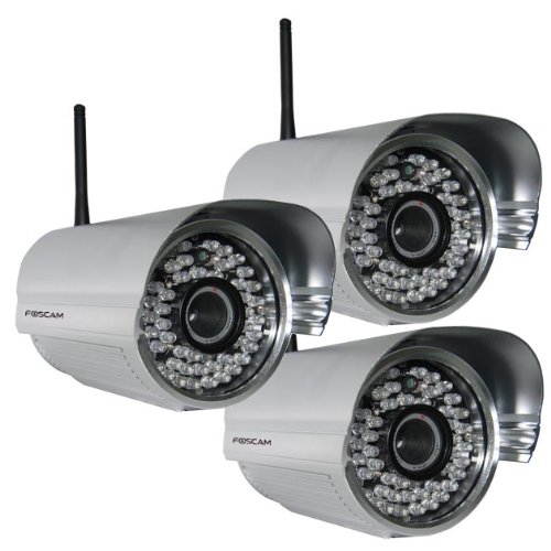 Foscam FI8905W Outdoor Wireless/Wired IP Camera – 3 Pack