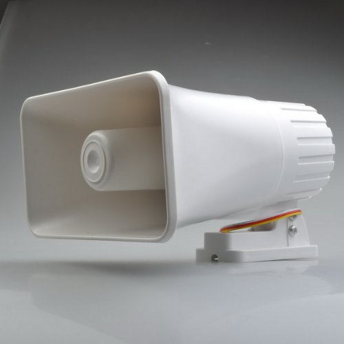 30W Dual Tone Electronic Siren Exterior/Interior Security Alarm Siren