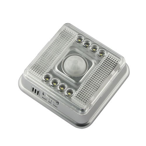 8-LED Light Lamp PIR Auto Sensor Motion Detector