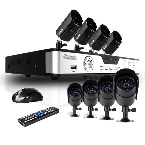 Zmodo PKD-DK0855-500GB 8-Channel DVR Security System with 8 CMOS IR Cameras, 500 GB Hard Drive, and Remote Web/Mobile Access