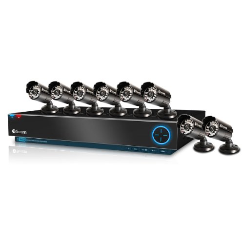 Swann SWDVK-830008-US TruBlue D1 3000 8CH DVR and 8 x 600TVL Cameras with 1TB Hard Disk Drive (Black)