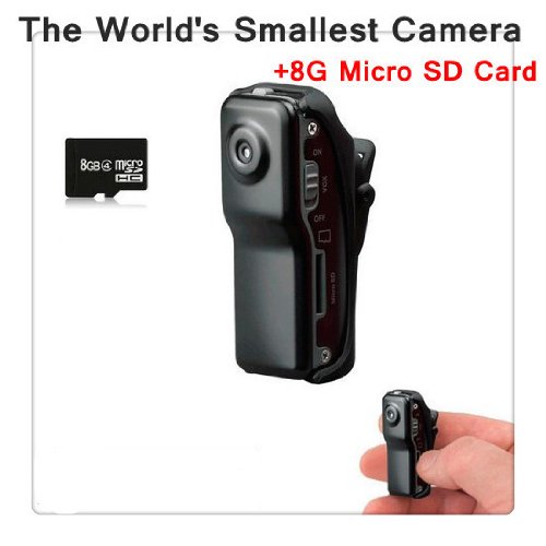 Mini DV MD80 – World’s Smallest Video Camera in the World with 8GB MicroSD card USA