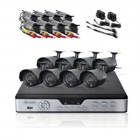 Zmodo Surveillance System with 8 Weatherproof IR Cameras PKD-DK0865-(No Hard Drive)